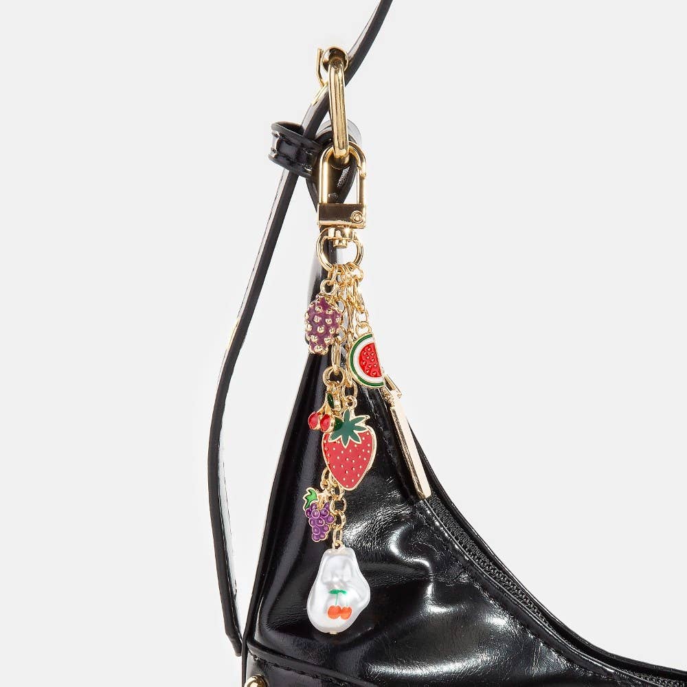 Enamel Strawberry Watermelon Cherry Pearl Bag Charms: MUG