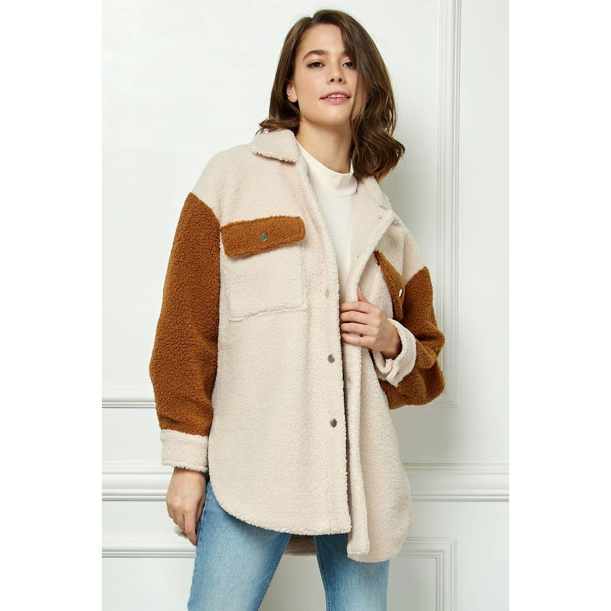Teddy Sherpa Contrast Jacket