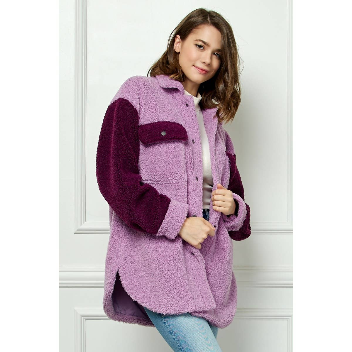 Teddy Sherpa Contrast Jacket