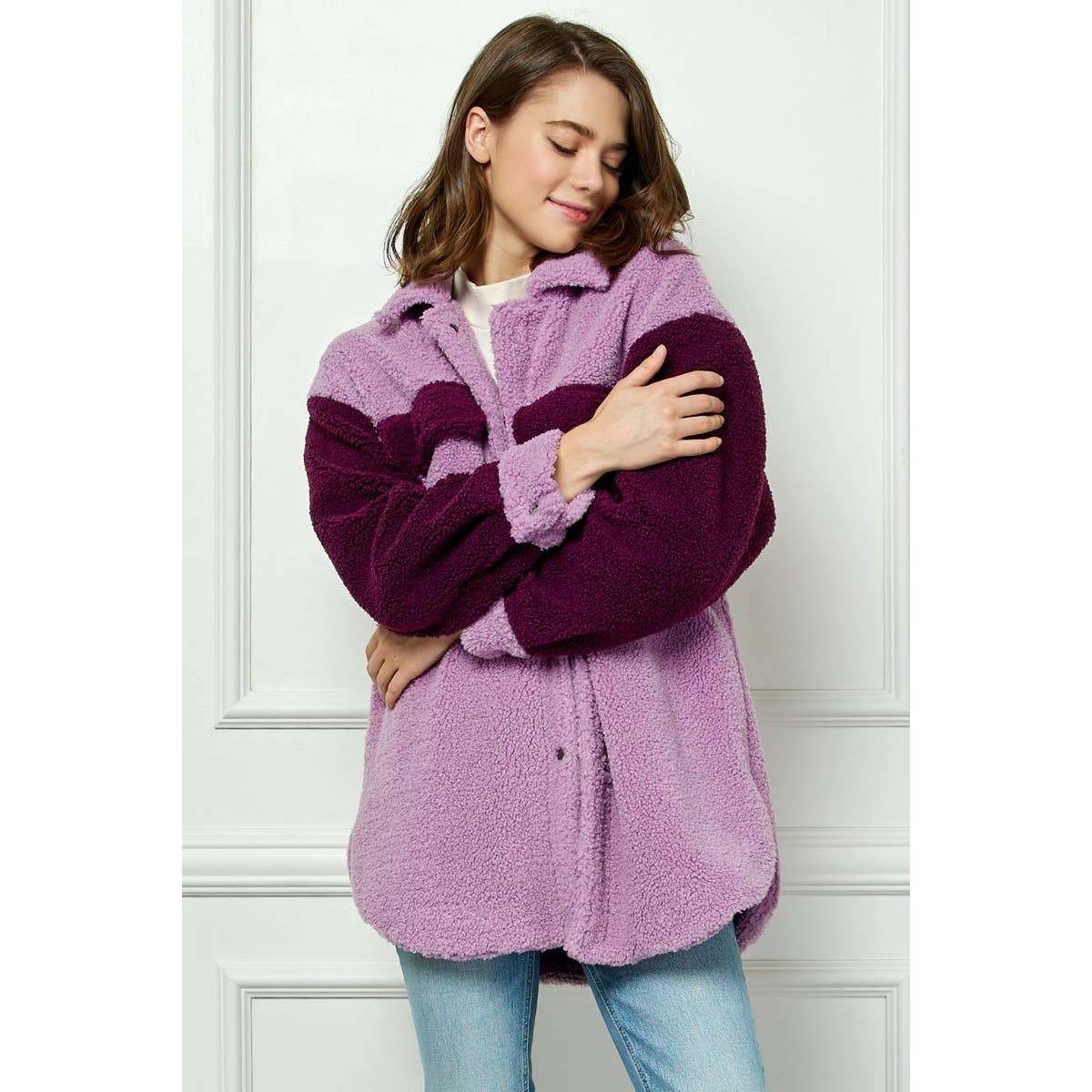 Teddy Sherpa Contrast Jacket