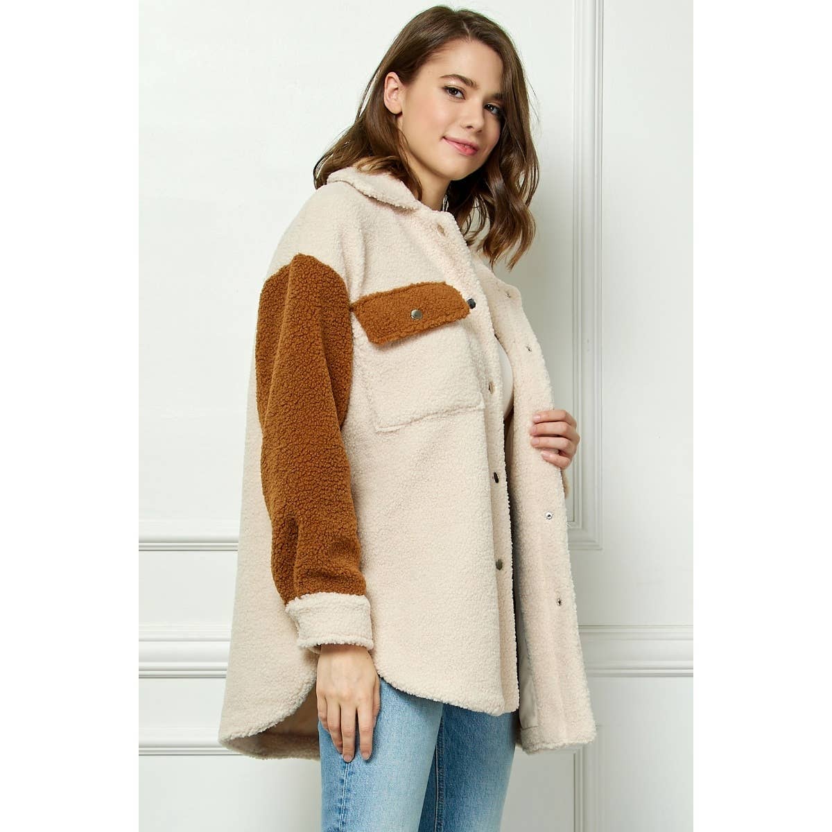Teddy Sherpa Contrast Jacket