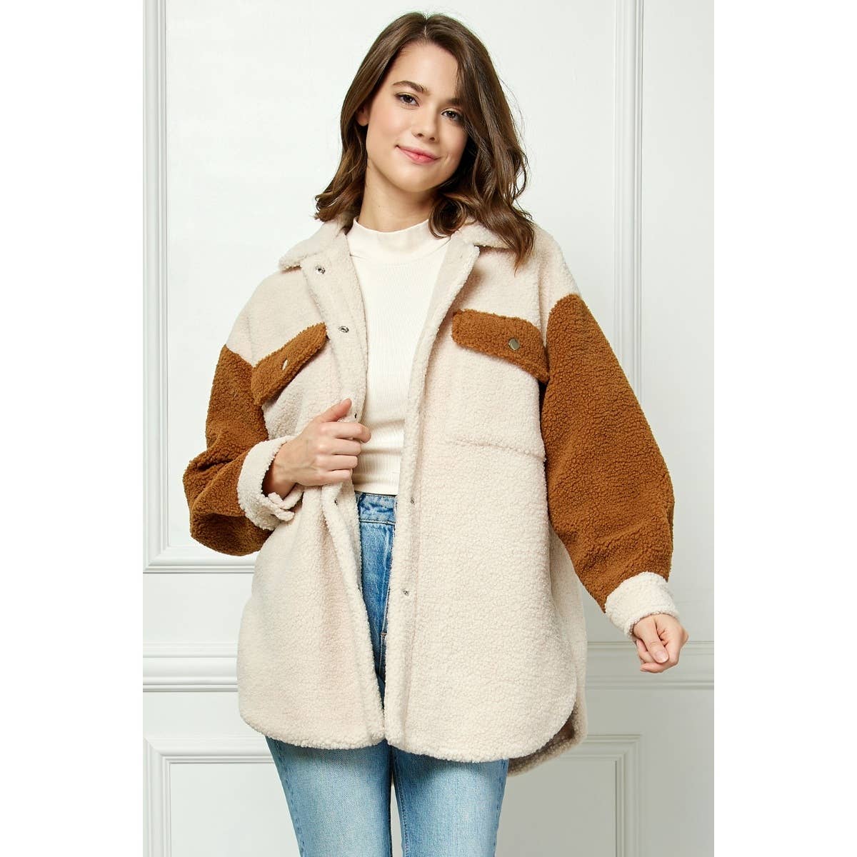 Teddy Sherpa Contrast Jacket