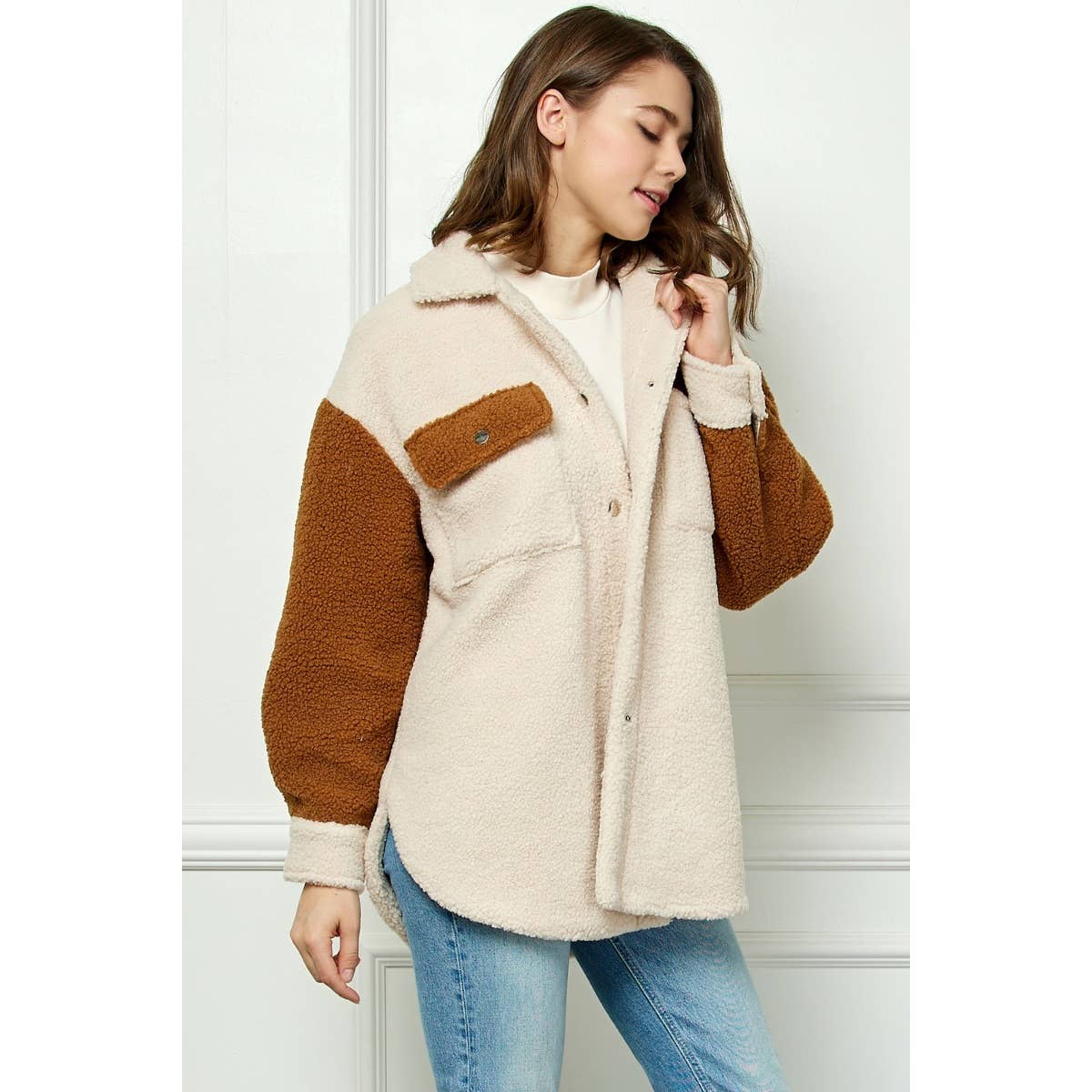 Teddy Sherpa Contrast Jacket