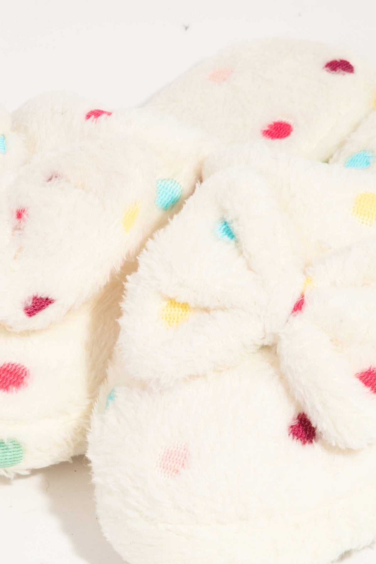 Polka Dot Bowtie Fuzzy Slippers: IVL