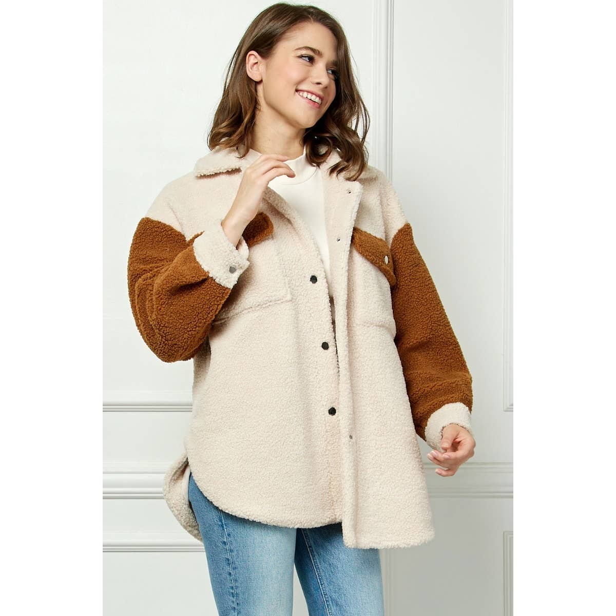 Teddy Sherpa Contrast Jacket