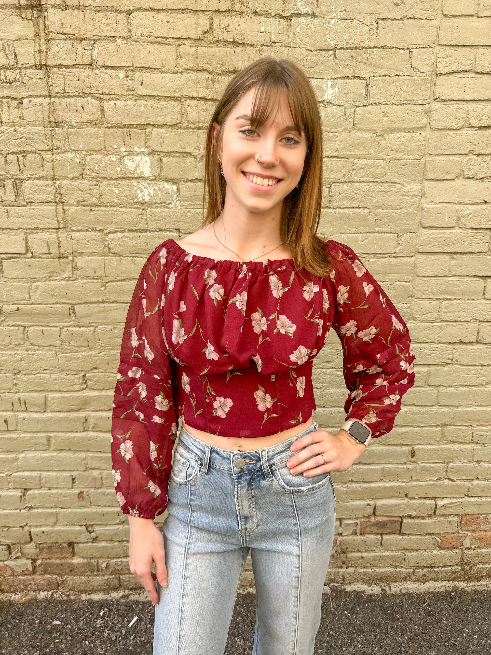 Floral Off The Shoulder Top