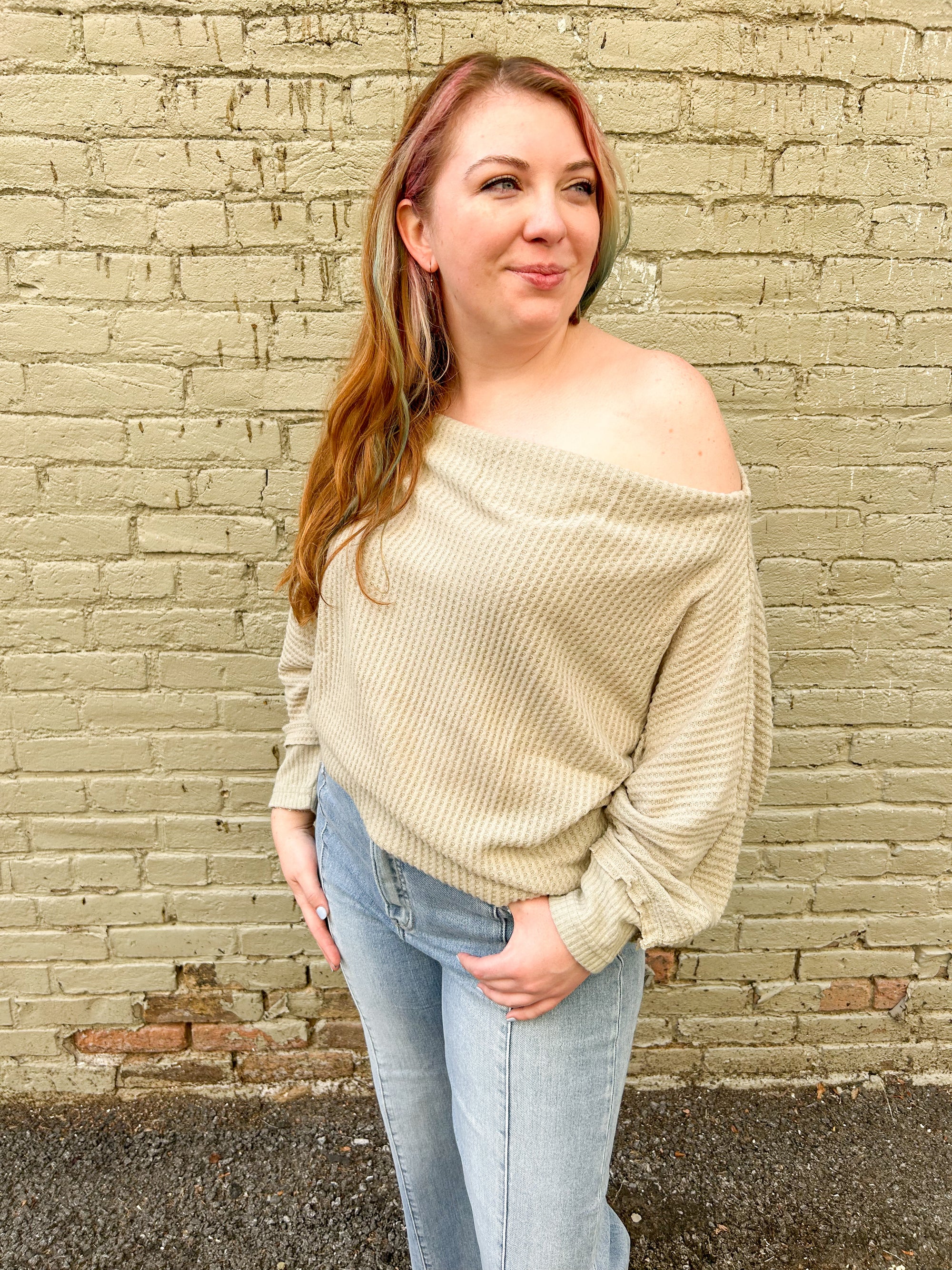 Long Cozy Cowl Neck Top