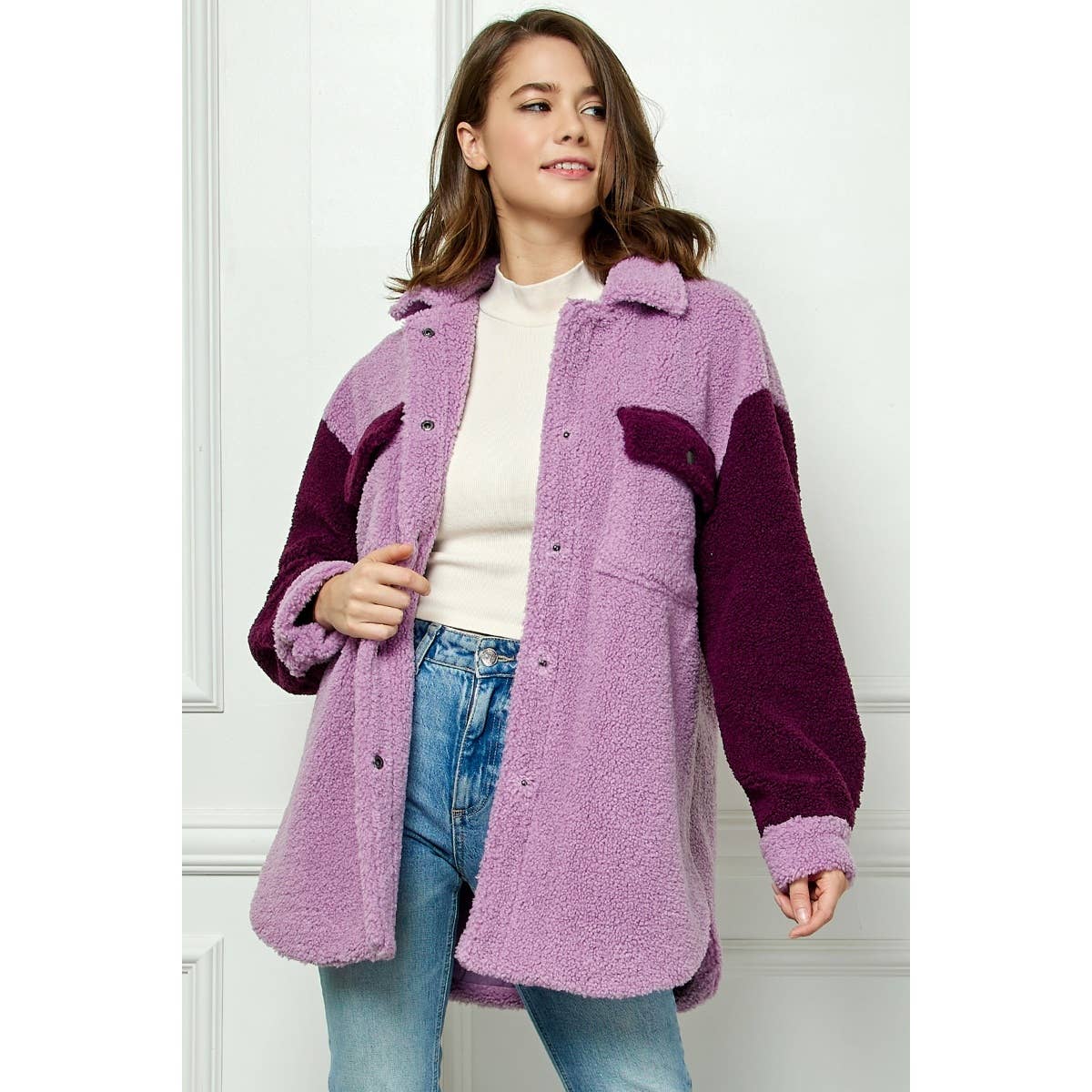 Teddy Sherpa Contrast Jacket