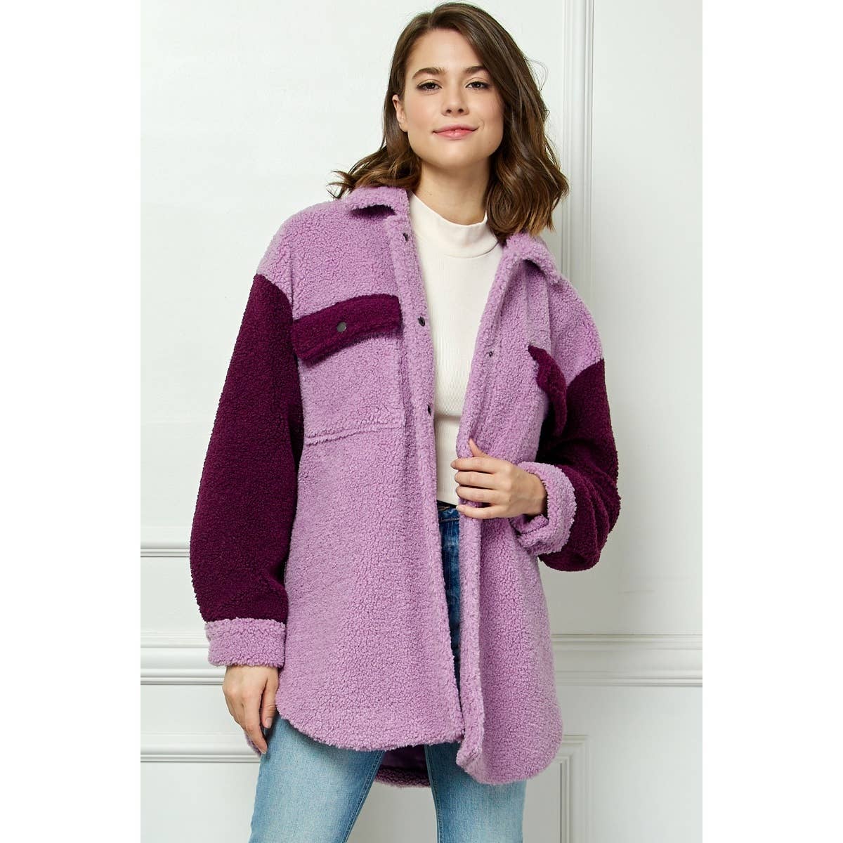 Teddy Sherpa Contrast Jacket