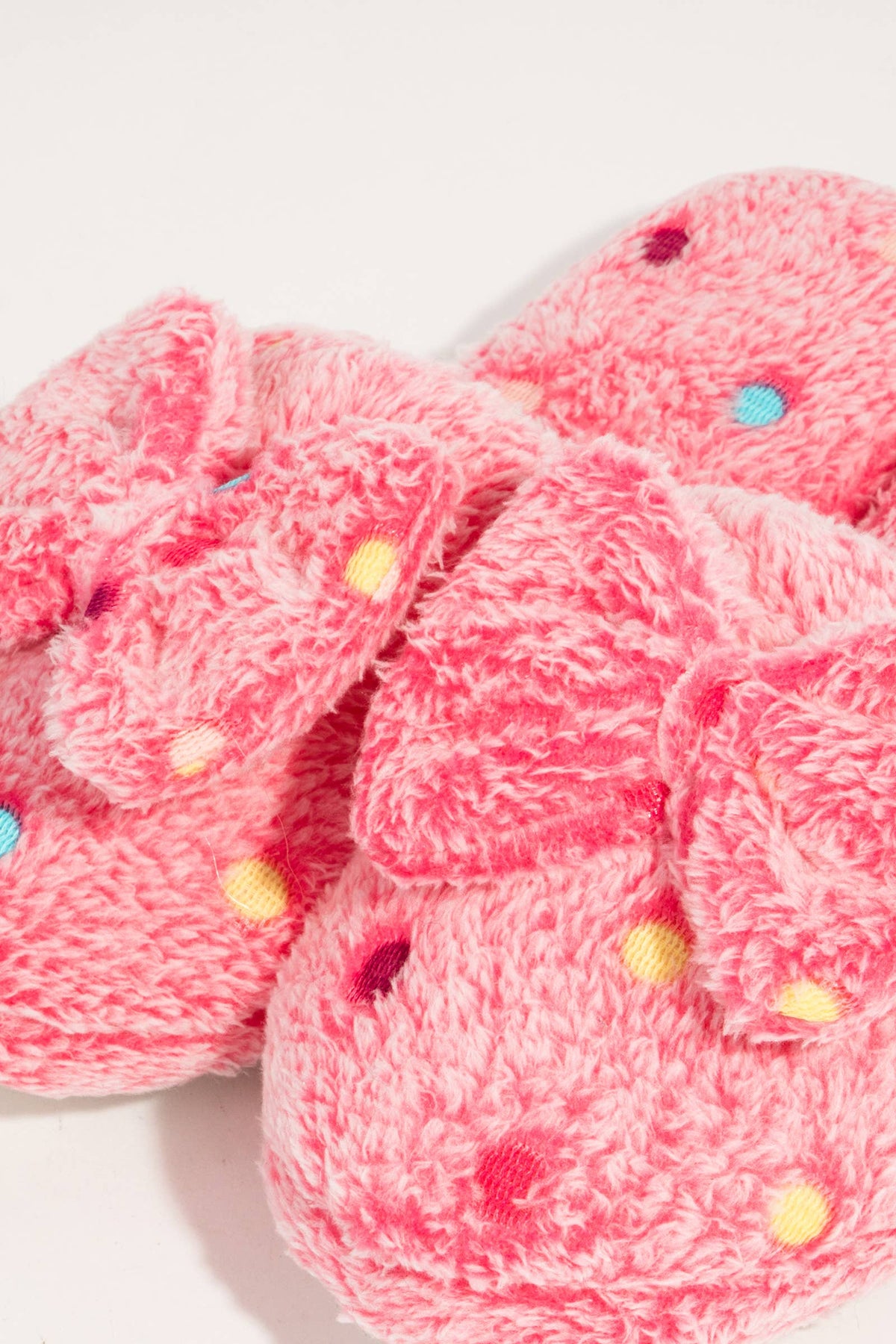 Polka Dot Bowtie Fuzzy Slippers: IVL