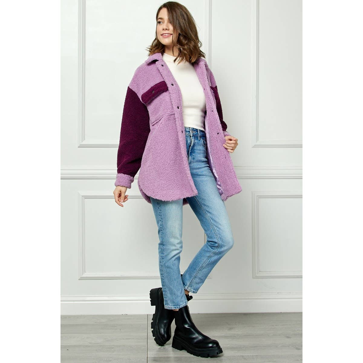 Teddy Sherpa Contrast Jacket
