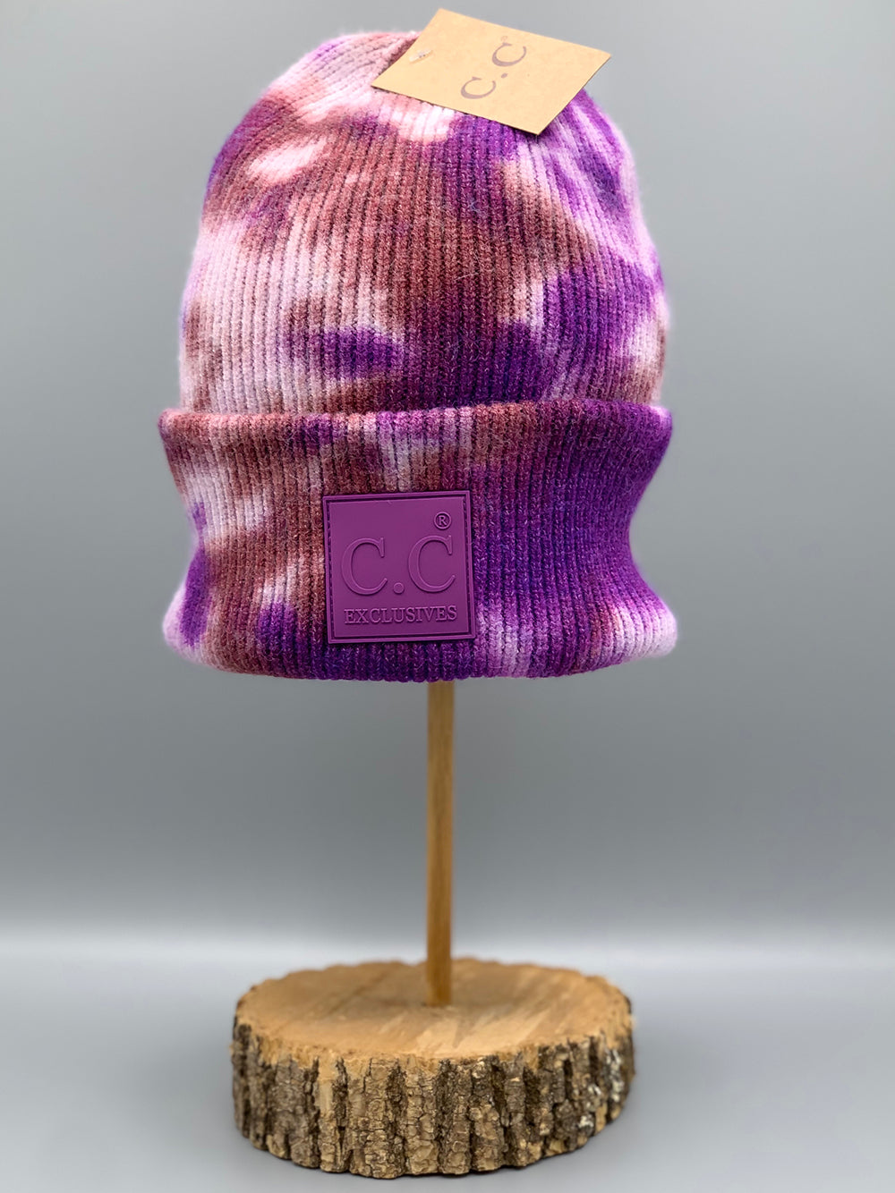 CC - Tie Dye Beanie with Rubber Patch Iris-Wild Ginger